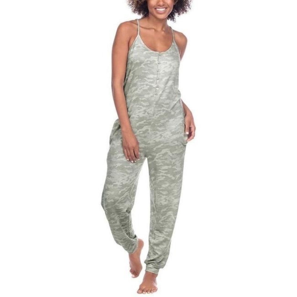 Honeydew Intimates Grey Camo Ladies Soft Lounge / Sleep Jumpsuit: Sizes XXL